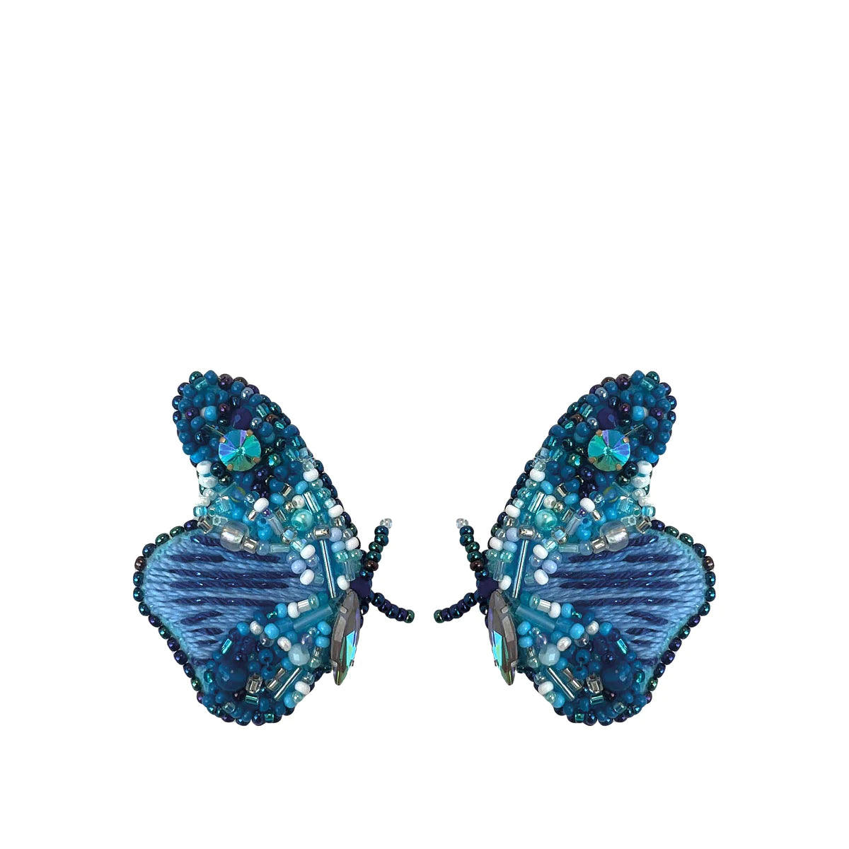 paulie pocket oorbellen blue papillon