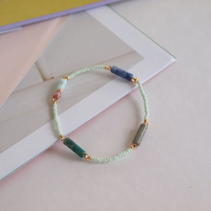 widaro armband blue mint & stones