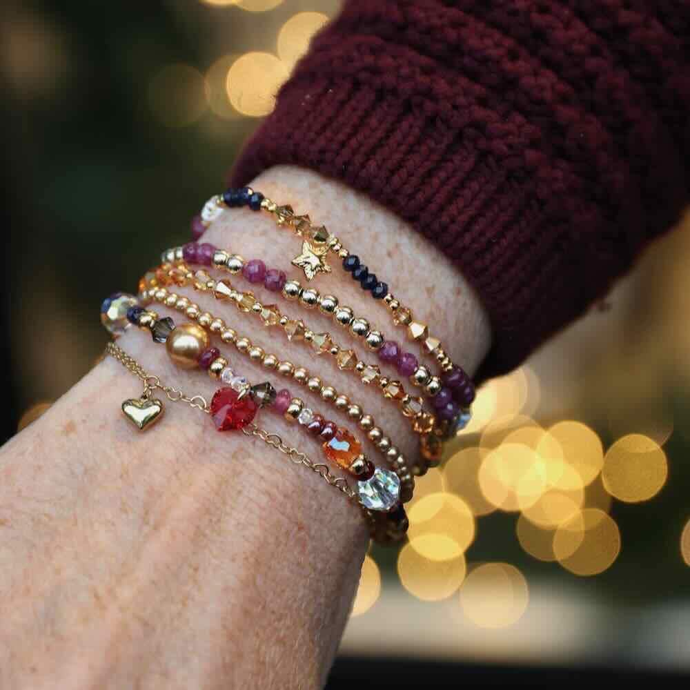 widaro armbanden blue purple shine gold