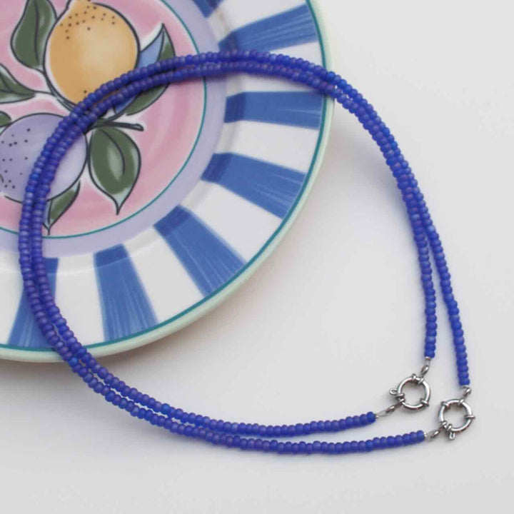 widaro ketting blue purple beads