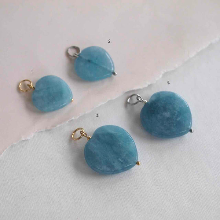 bedels blauwe kwartsiet harten