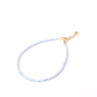 widaro enkelbandje blue pearls (kies gold/silver)