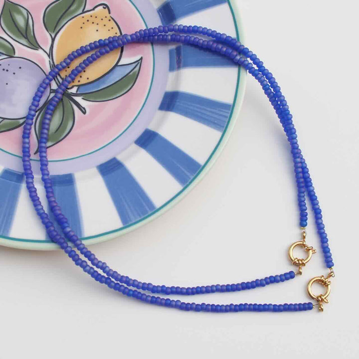 widaro ketting blue purple beads