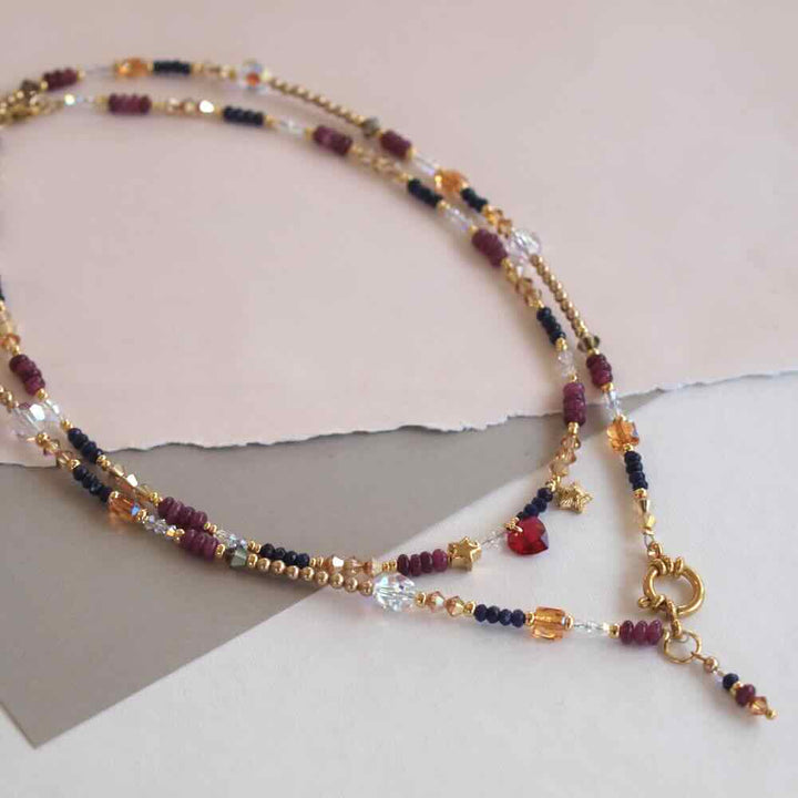 widaro ketting blue purple shine gold