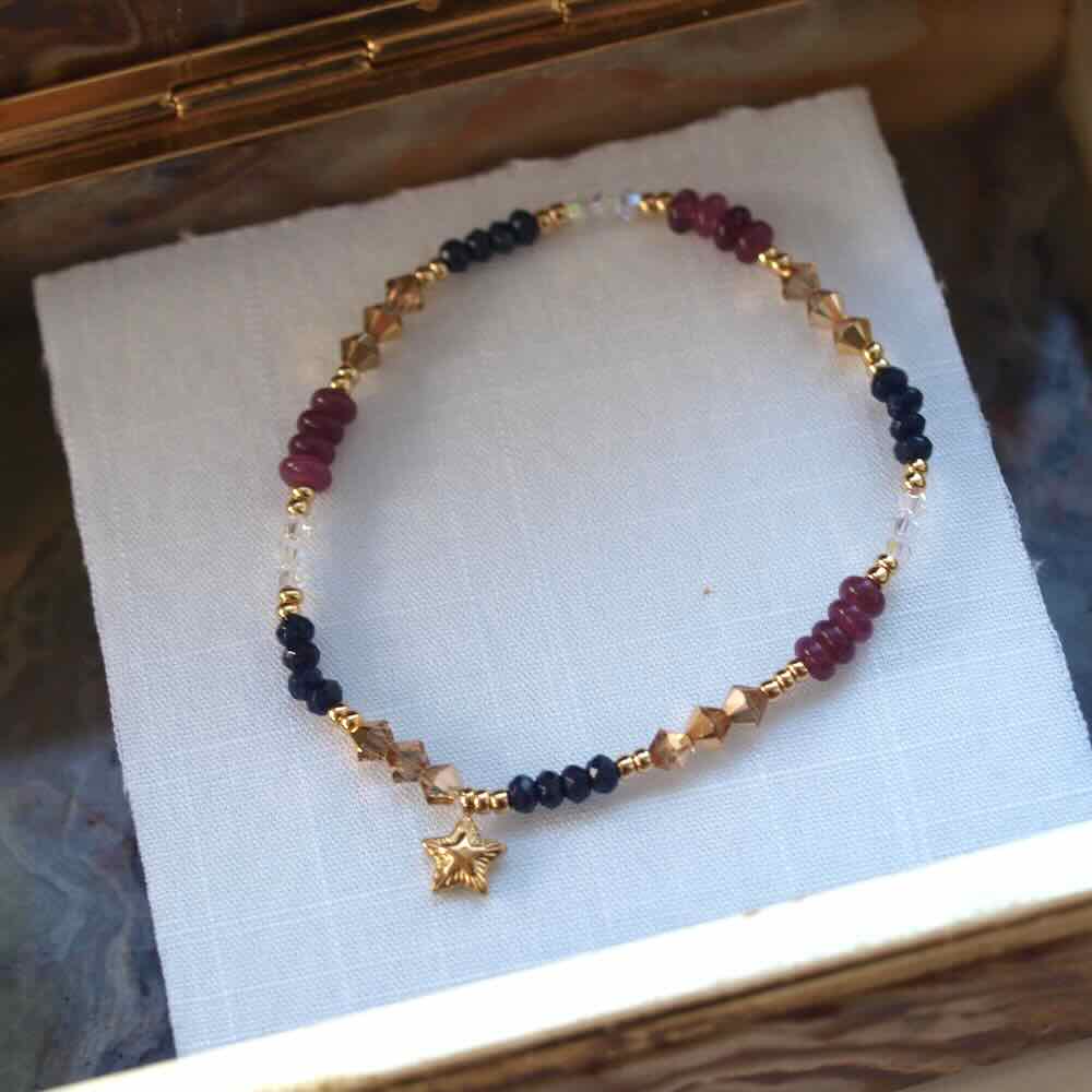 widaro armbanden blue purple shine gold