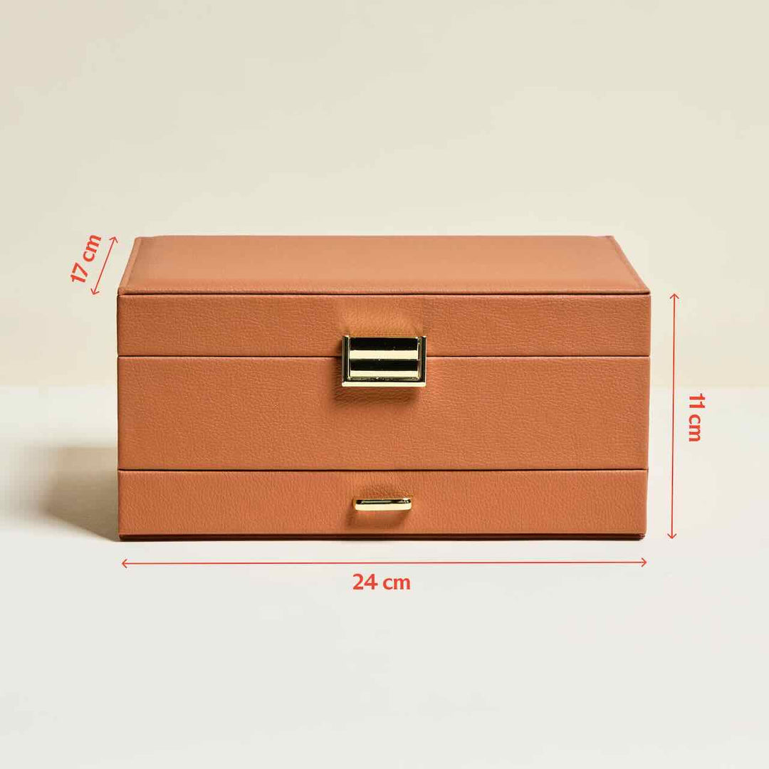 maison scarlett jewelry box denise pu camel