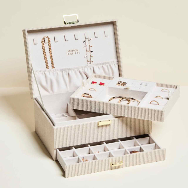 maison scarlett jewelry box denise corduroy cream