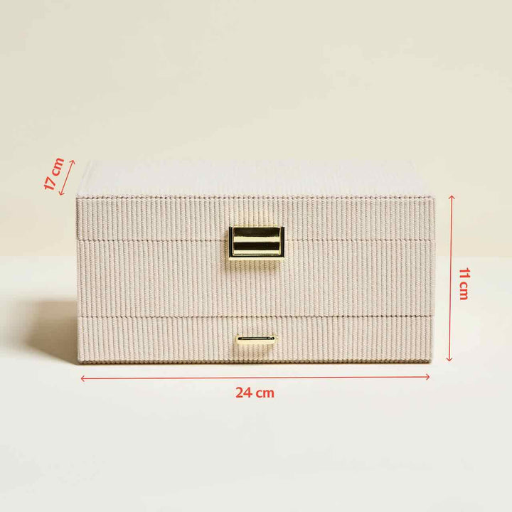 maison scarlett jewelry box denise corduroy cream
