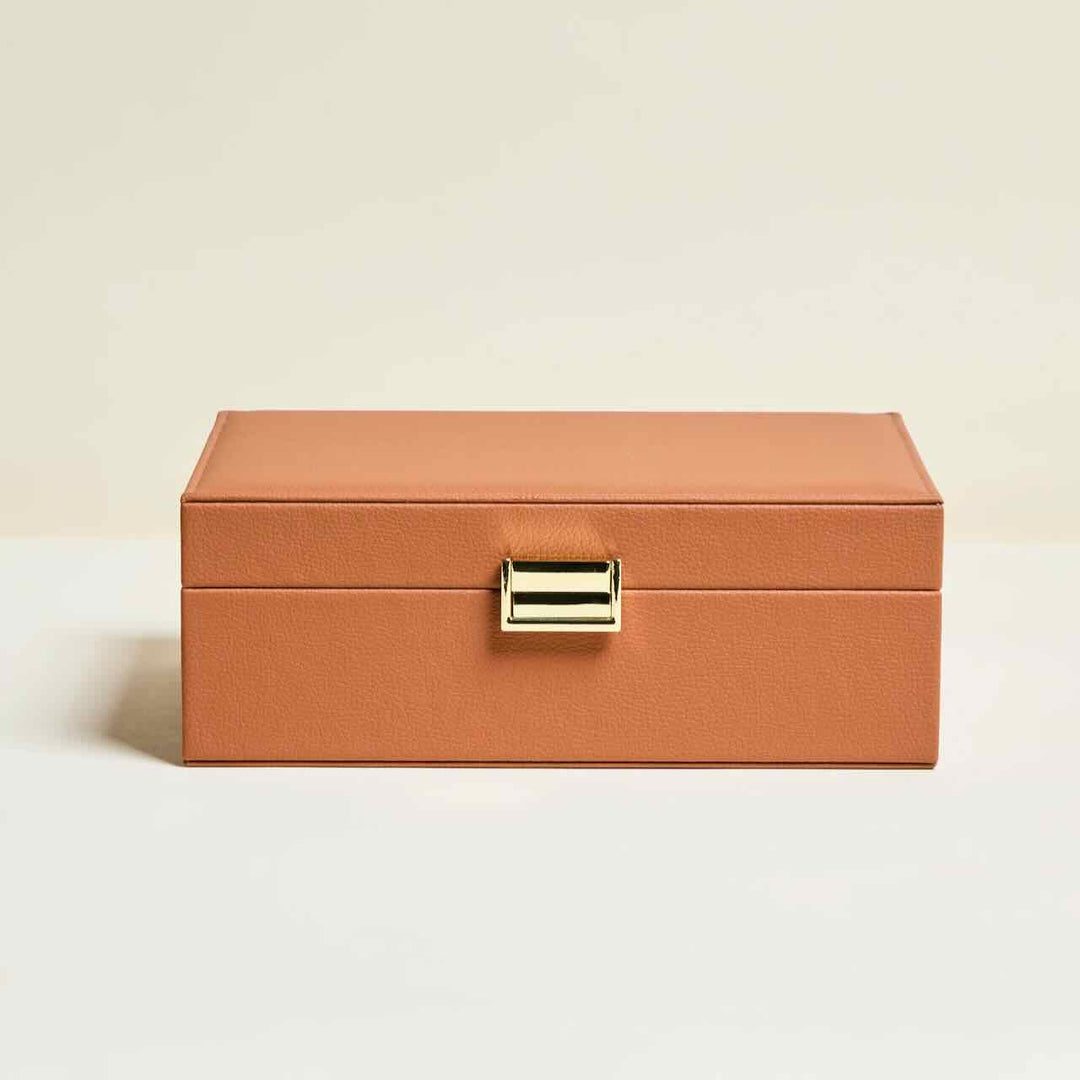 maison scarlett jewelry box louise pu camel
