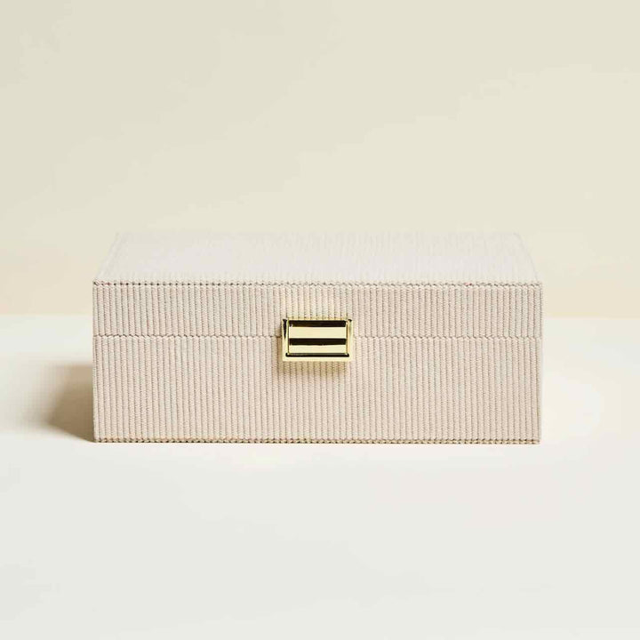 Maison scarlett jewelry box louise corduroy cream