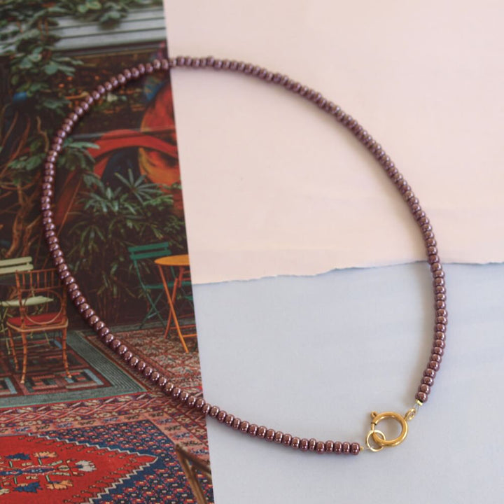 widaro ketting bordeaux red/ silverlined red (kies je kleur)
