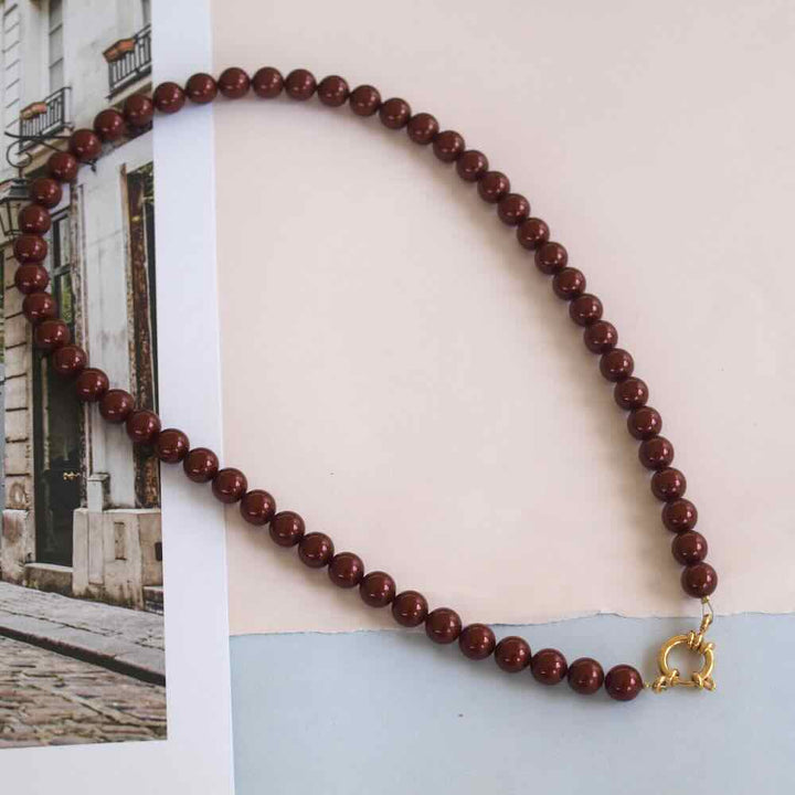 widaro parelketting bordeaux 8mm