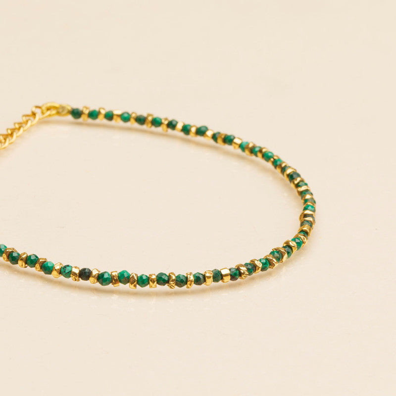 une a une armband jaipur malachite