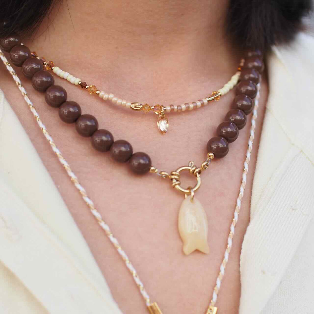 widaro ketting round brown (kies je kleur)