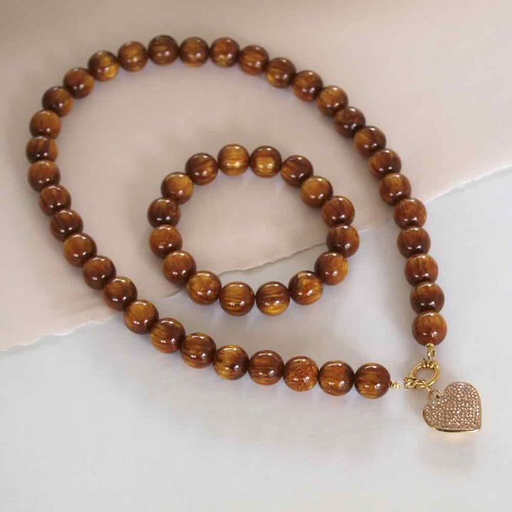 widaro ketting brown cognac