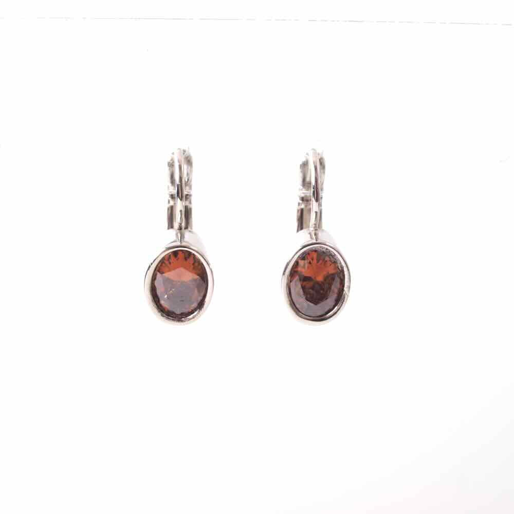 widaro oorbellen crystal brown ovals