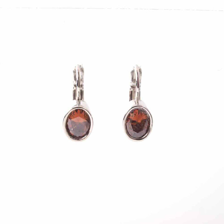 widaro oorbellen crystal brown ovals