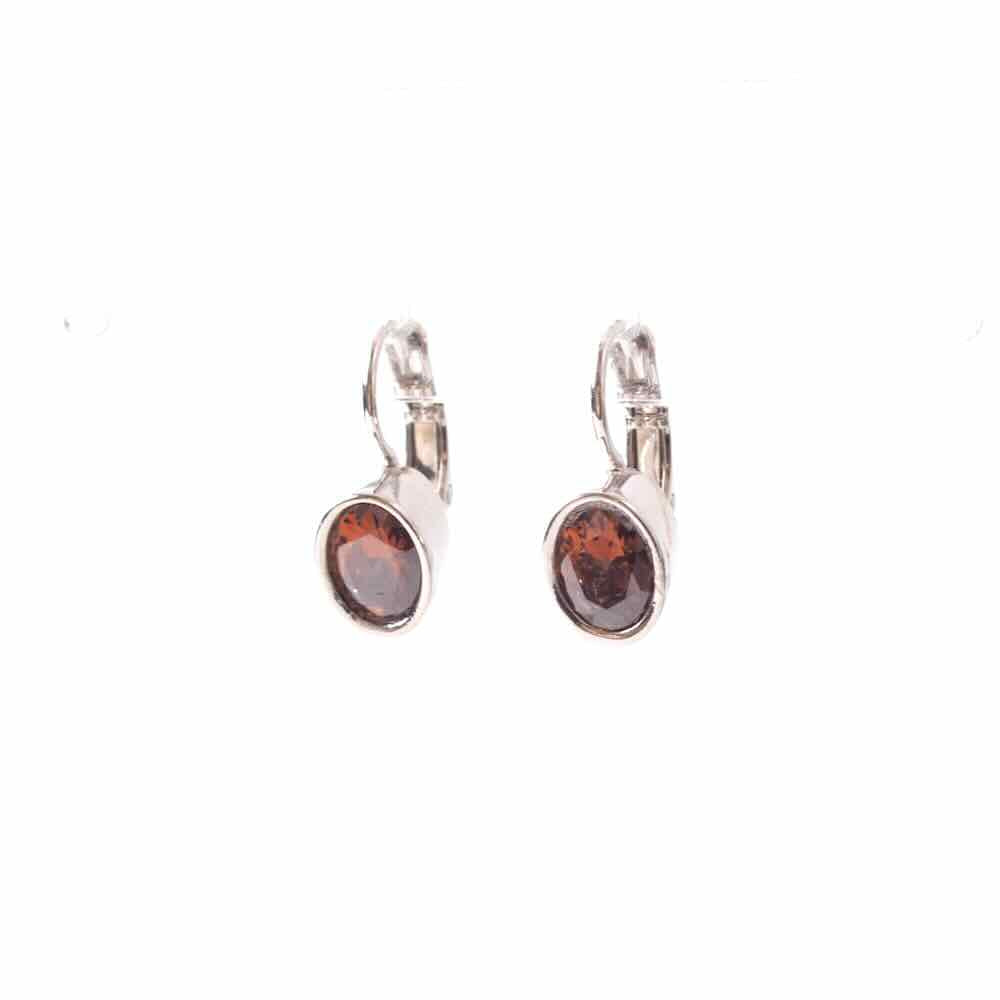 widaro oorbellen crystal brown ovals