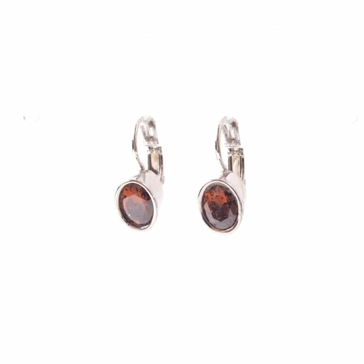 widaro oorbellen crystal brown ovals
