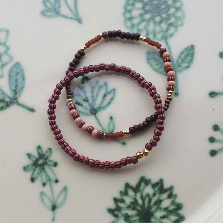 widaro armband brown stripey tones