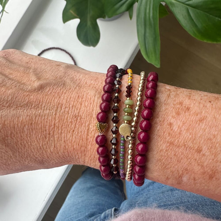 widaro armband burgundy brown