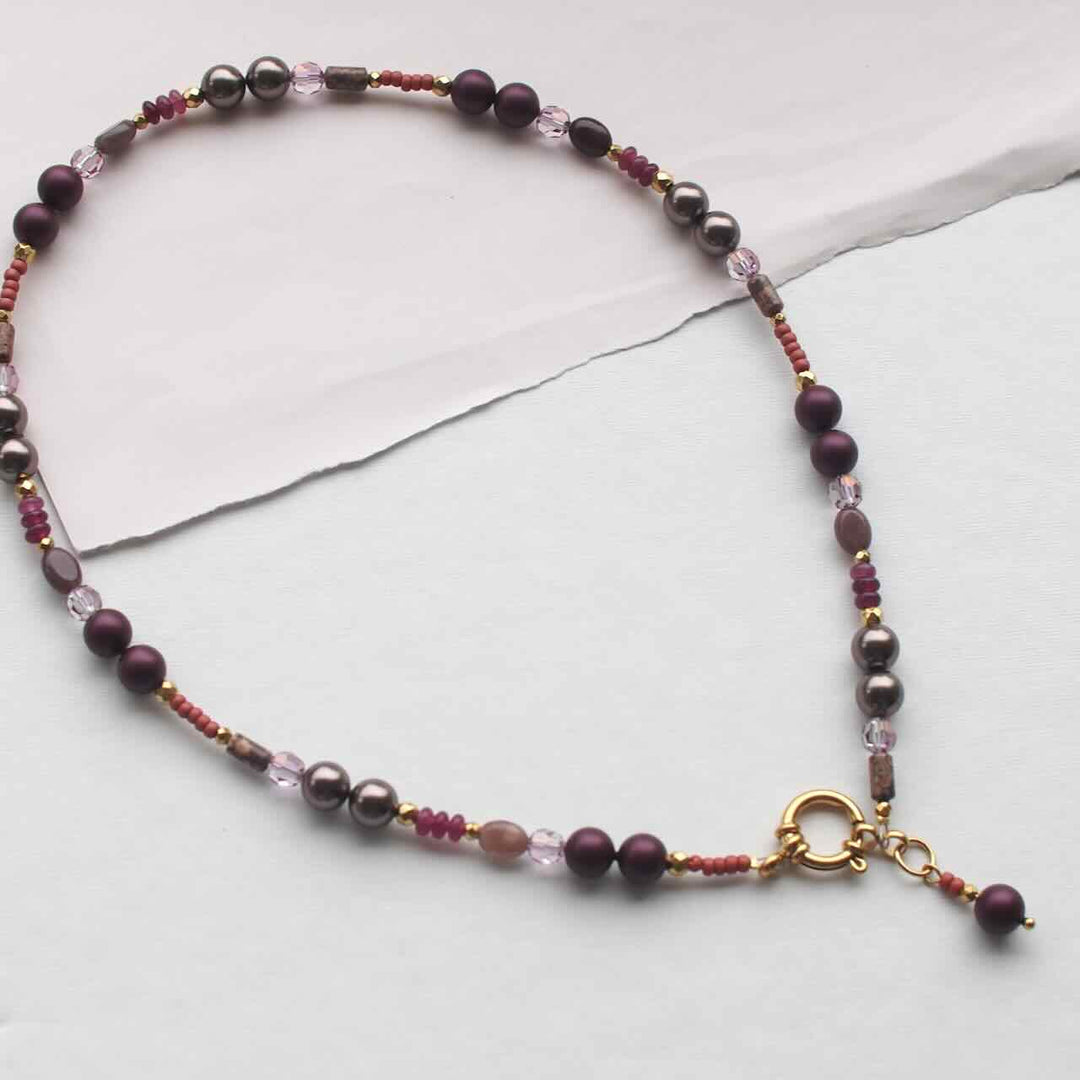 widaro ketting burgundy brown in the mix