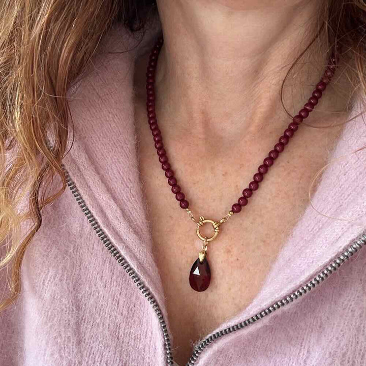 widaro ketting burgundy brown