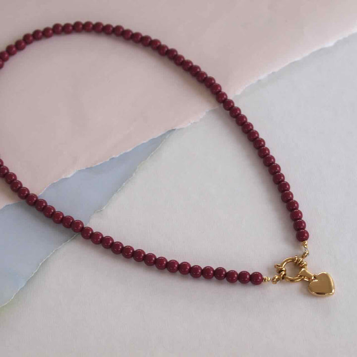 widaro ketting burgundy red