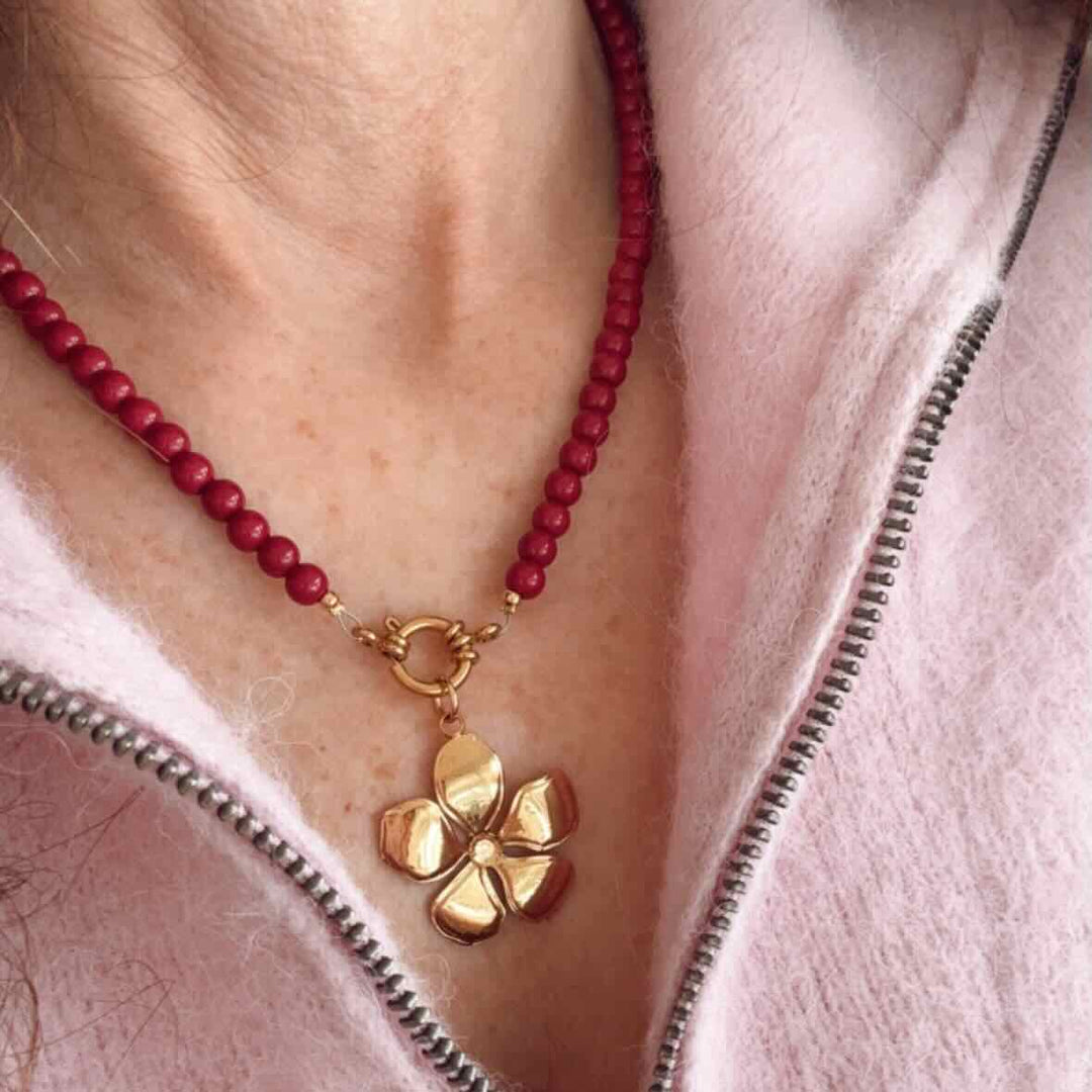 widaro ketting burgundy red
