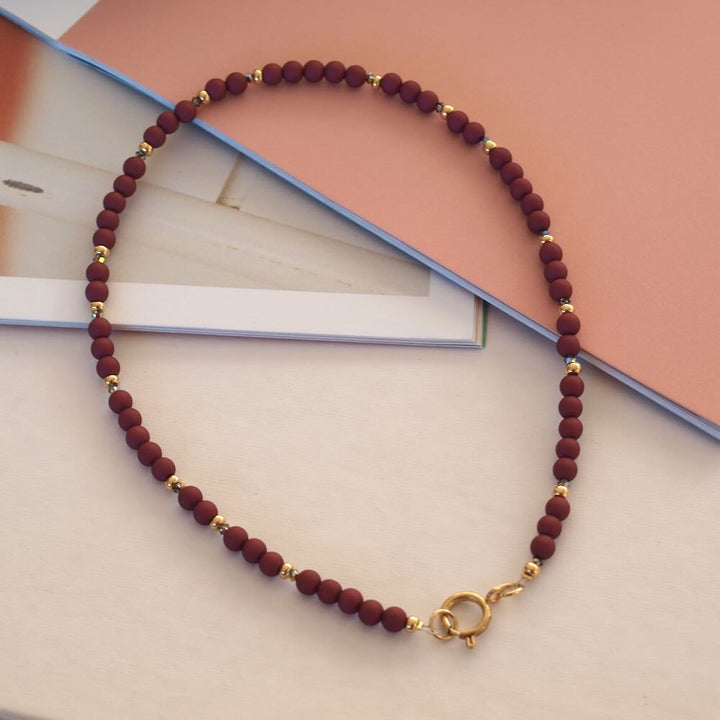Widaro ketting casual lila/light blue/burgundy
