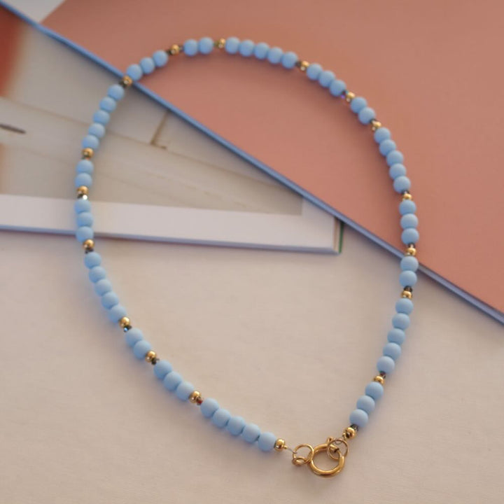 Widaro ketting casual lila/light blue/burgundy