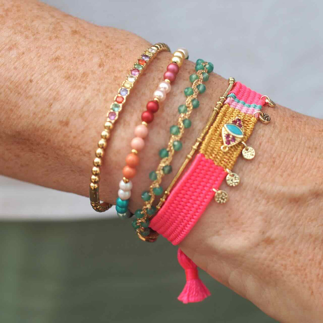 Rose & Camellia bangle colors bubble