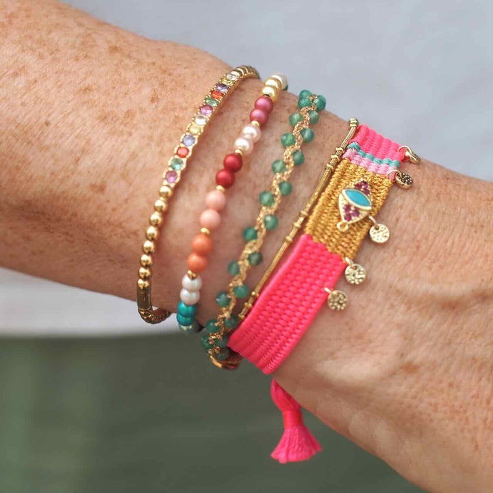 Rose & Camellia bangle colors bubble