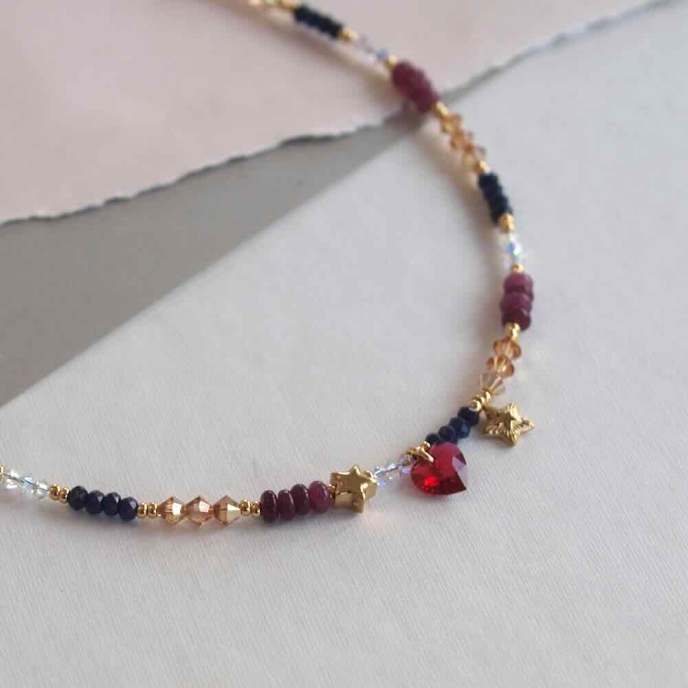 widaro ketting blue purple shine gold