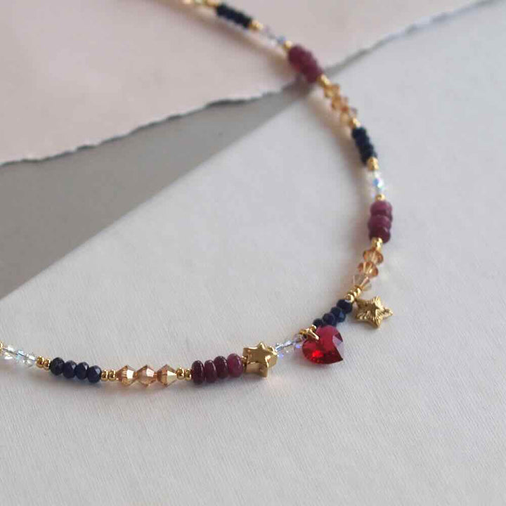 widaro ketting blue purple shine gold