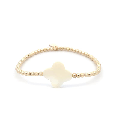 pscallme armband clover pearl gold