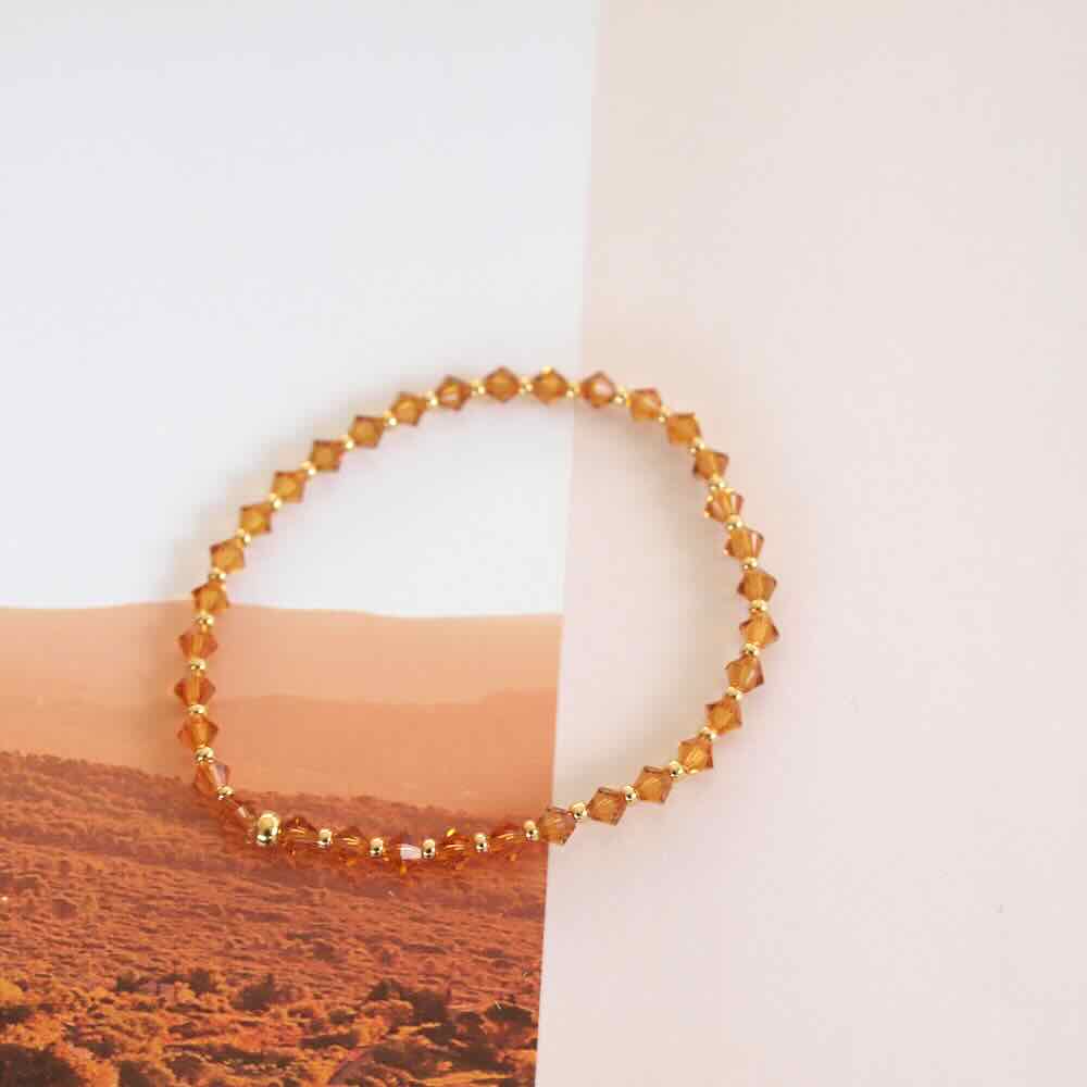 widaro armband swarovski gold purple brown (kies je soort)