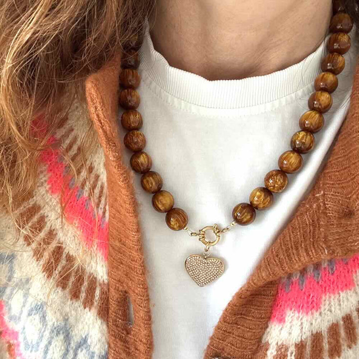 widaro ketting brown cognac