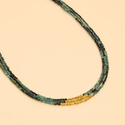 une a une ketting agra tourmaline blue