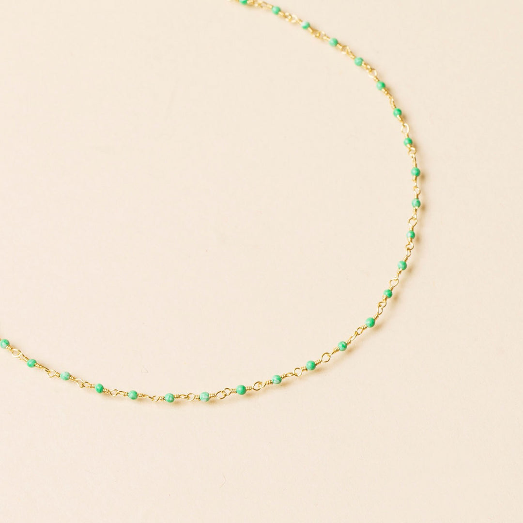 une a une ketting inde chrysoprase