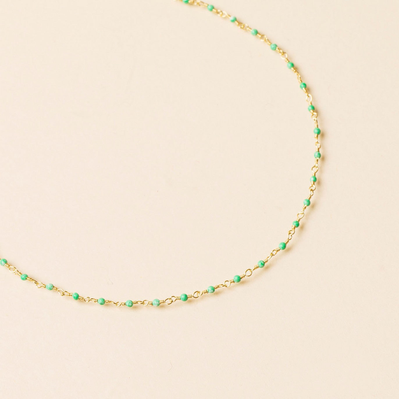 une a une ketting inde chrysoprase