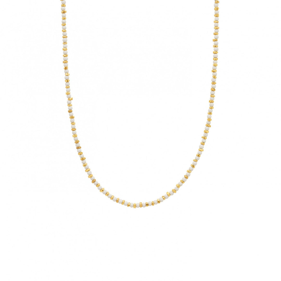 une a une ketting jaipur agate blanche