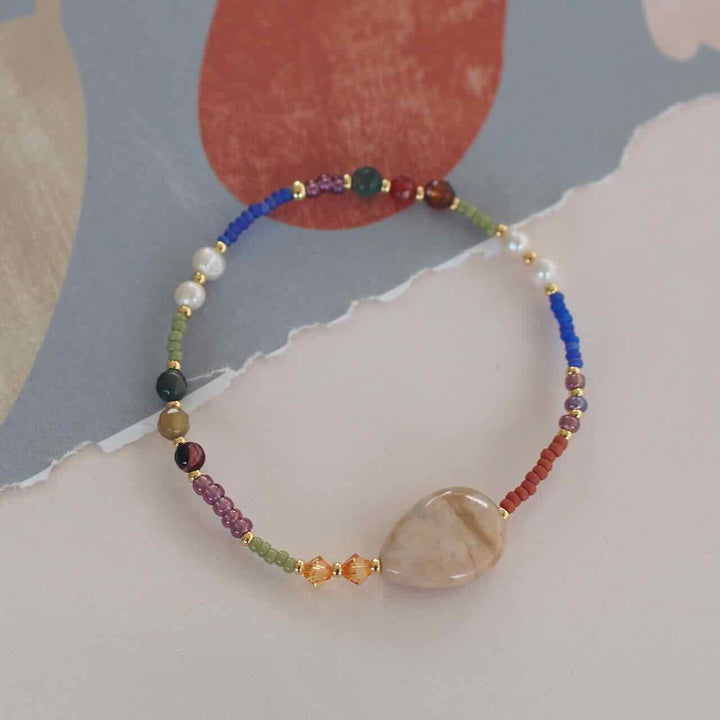 widaro armband colourful and stone