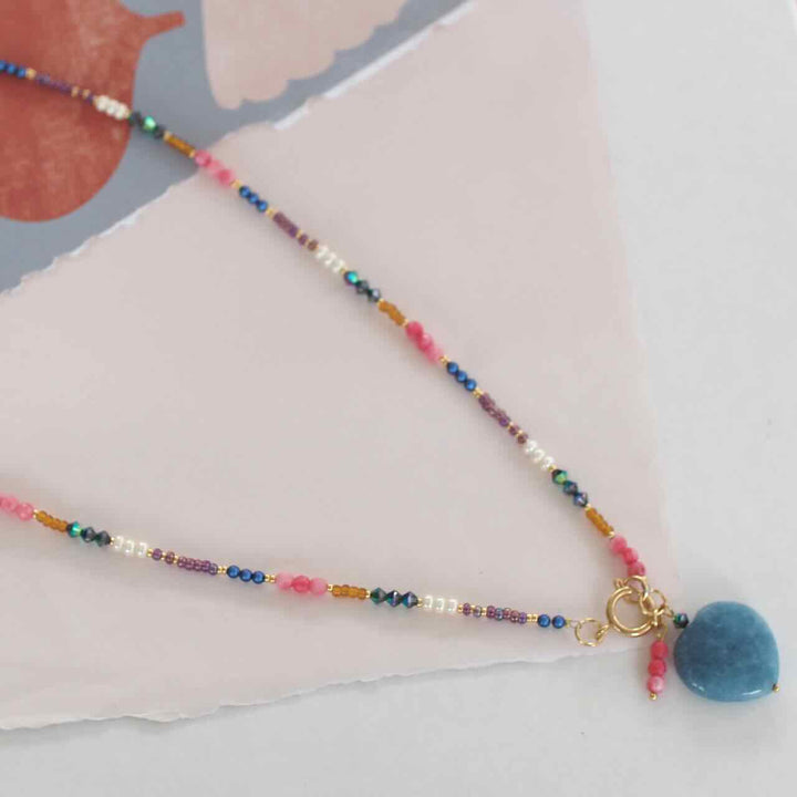 widaro ketting colourful with a heart