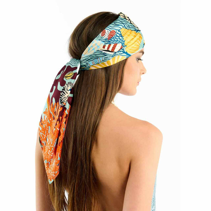 wild paris sjaal coral blue medium