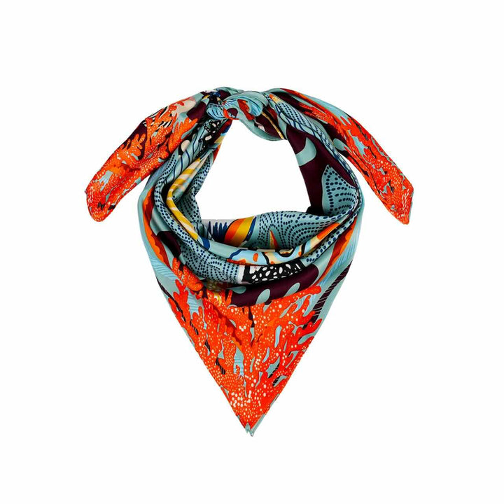 wild paris sjaal coral blue medium