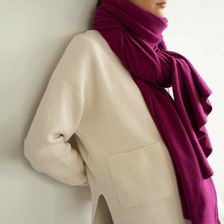 sjaalmania sjaal cosy chic long cyclaam