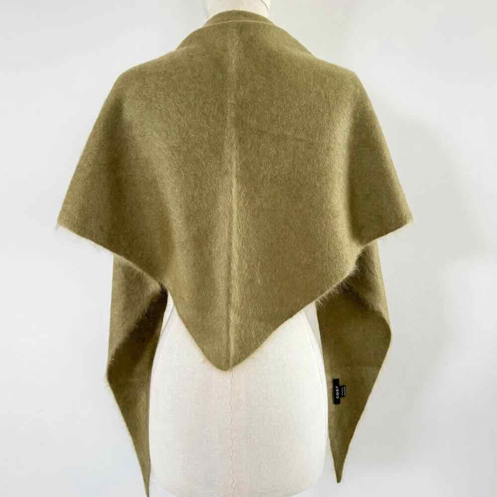 sjaalmania sjaal cosy triangle 100% brushed cashmere forest