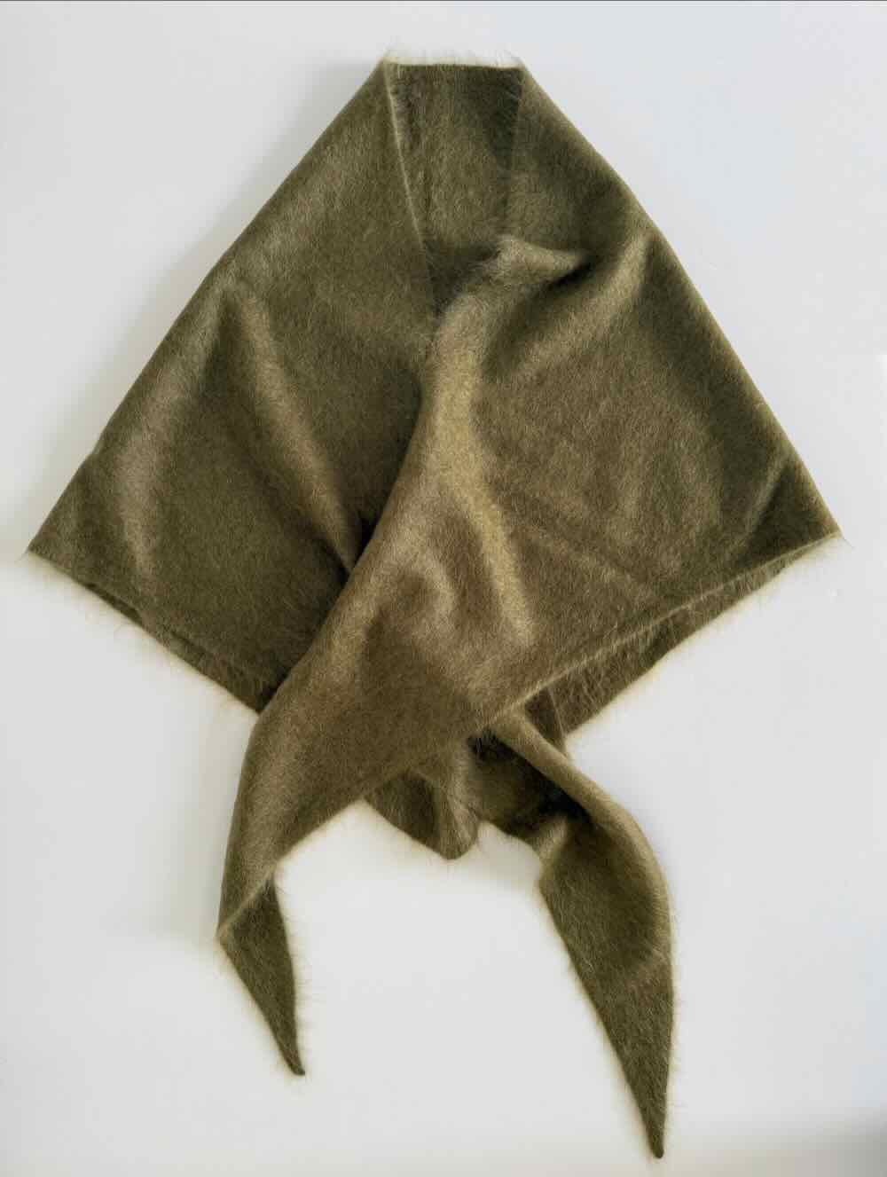 sjaalmania sjaal cosy triangle 100% brushed cashmere forest
