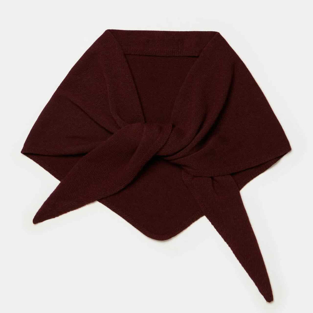 sjaalmania sjaal cosy chic triangle dark burgundy